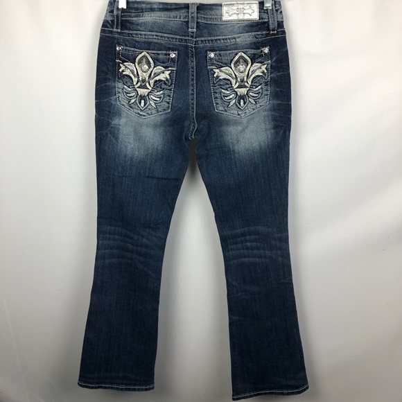 Miss Me Mid-Rise Easy Boot Stretch Blue Jeans - Picture 6 of 7